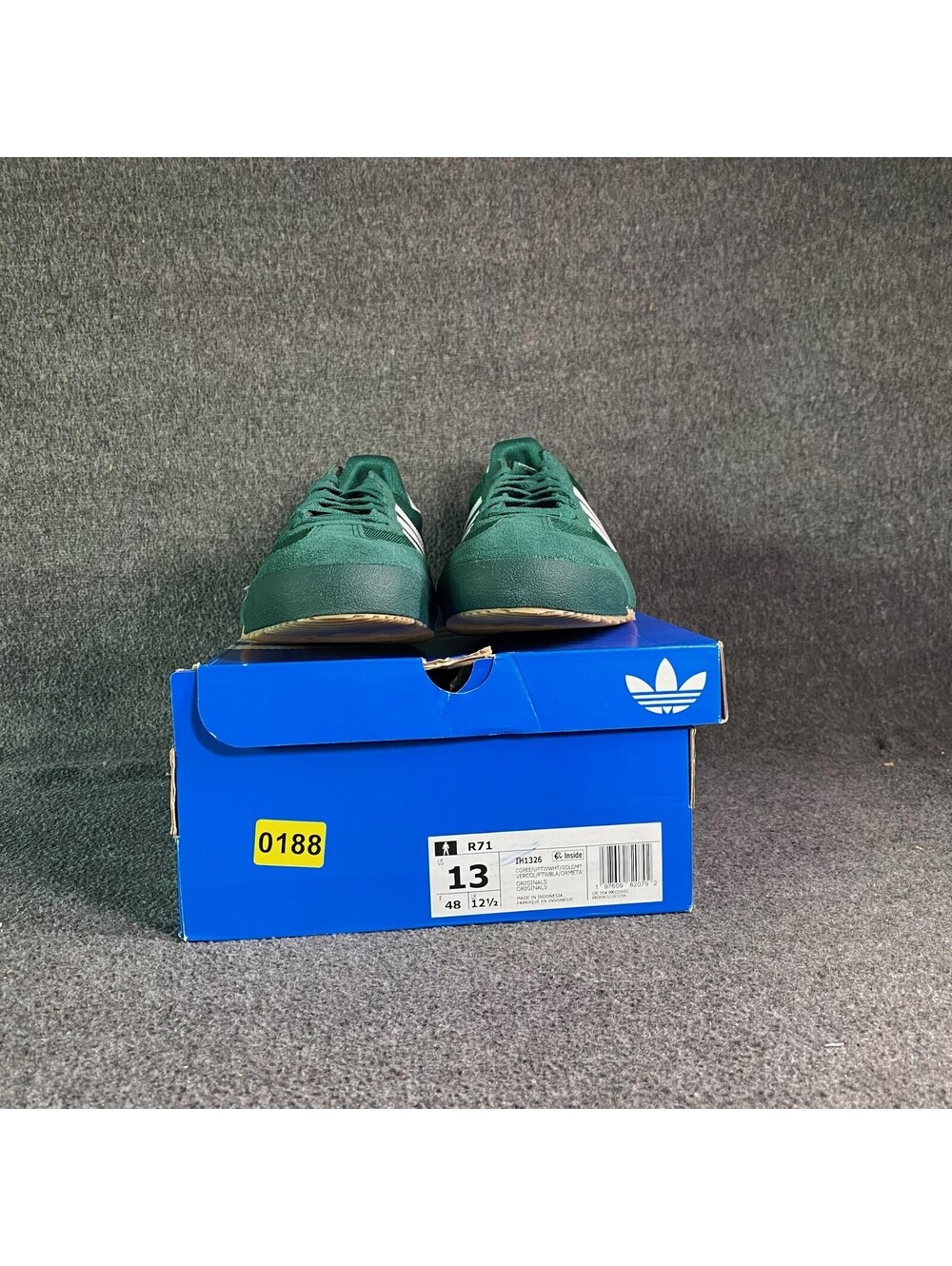 Adidas R71 Collegiate Green Cloud White Mens Size 13 Gum Sole Sneakers IH1326 - Picture 2 of 8